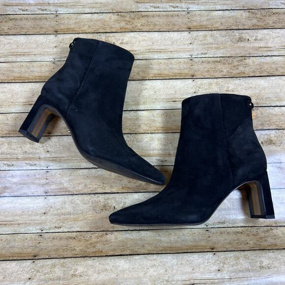 Sam Edelman Shoes - Sam Edelman Saige Black Suede Casual Comfort Ankle Booties Women’s Size 6 M